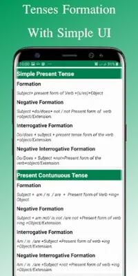 English Tenses and grammar android App screenshot 4